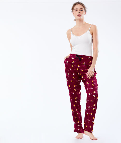 Large pyjama bottom plum.
