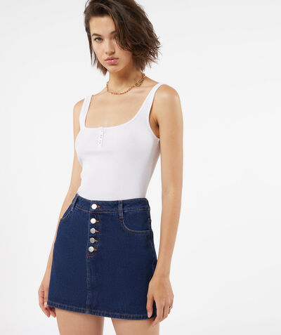 Cotton mini skirt;${refinementColor}