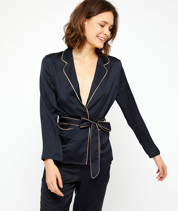 Satin pyjama shirt Satin pyjama shirt;${refinementColor}