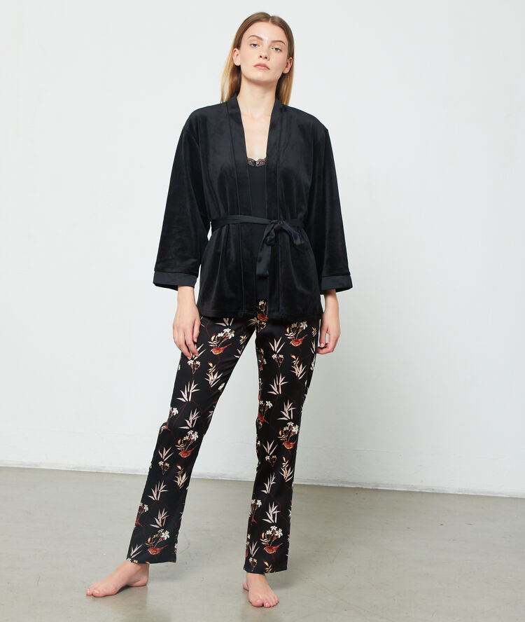 Three pieces pyjama black.