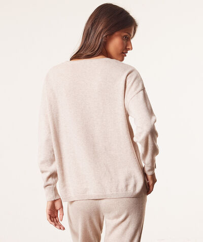 Long sleeve cashmere sweater   ;${refinementColor}