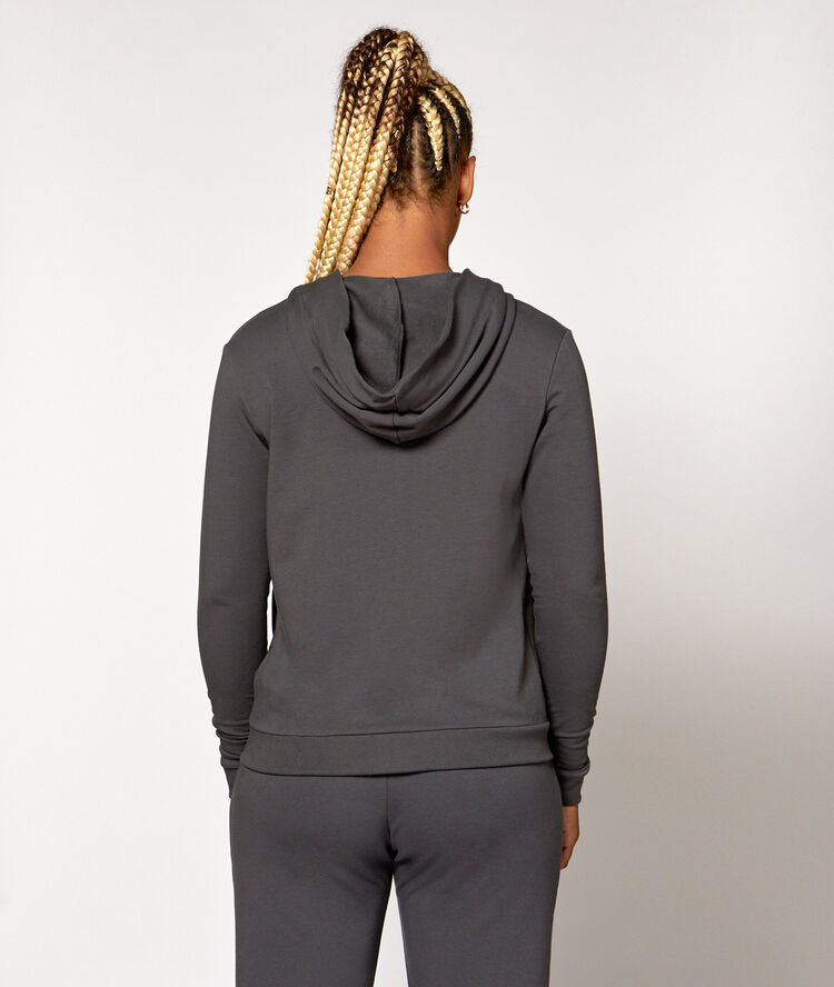 Sweat de training &agrave; capuche anthracite.