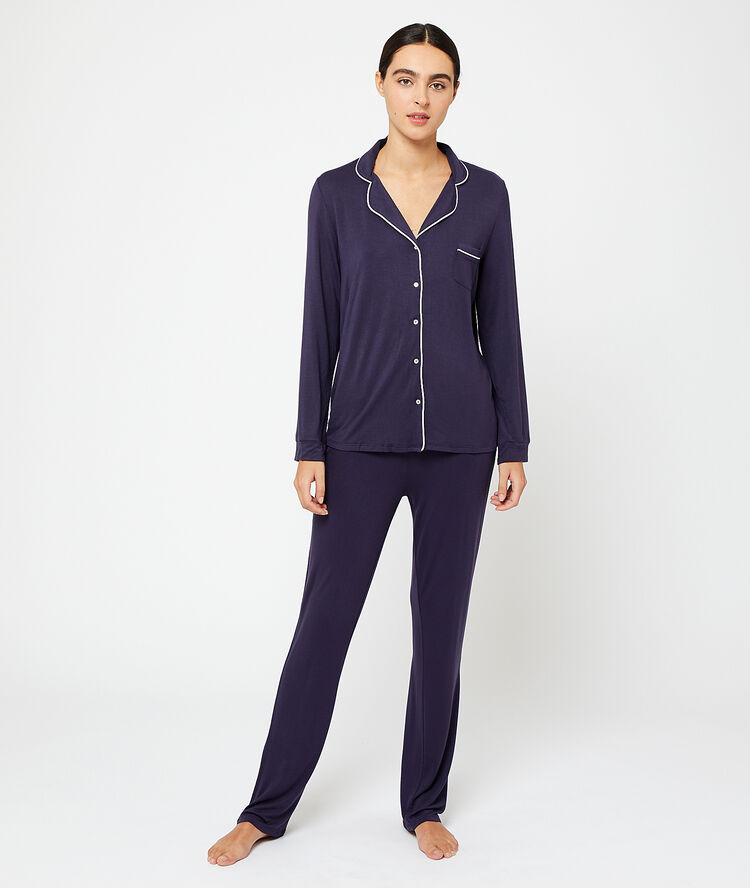 Viscose shirt blue navy.