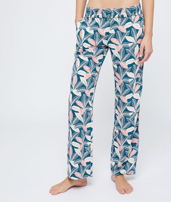 Trousers in a foliage print Trousers in a foliage print;${refinementColor}