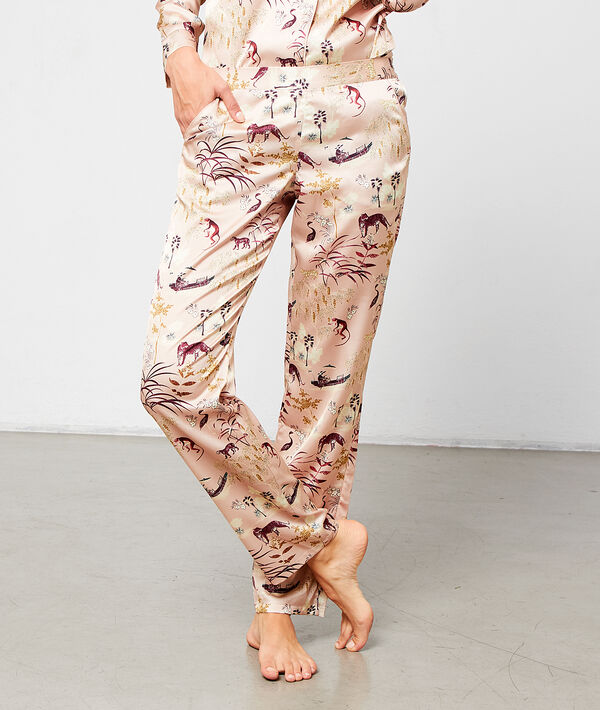 Pantalon satiné imprimé Pantalon satiné imprimé