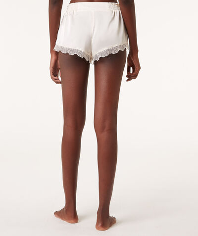 Sleep shorts with tulle details;${refinementColor}