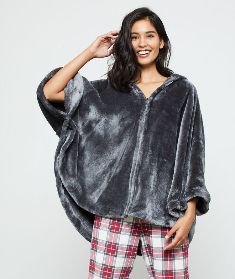 Cat hood poncho anthracite.