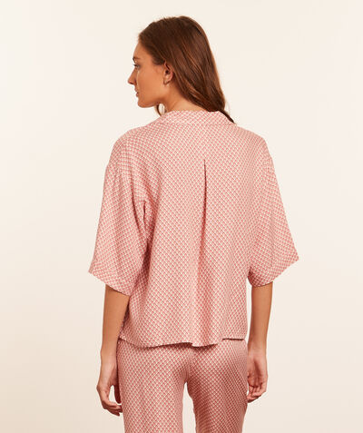 Printed pajama shirt;${refinementColor}