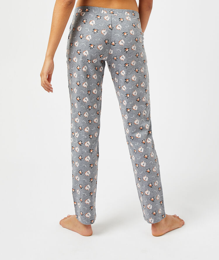 Pantalon imprim&eacute; anthracite.
