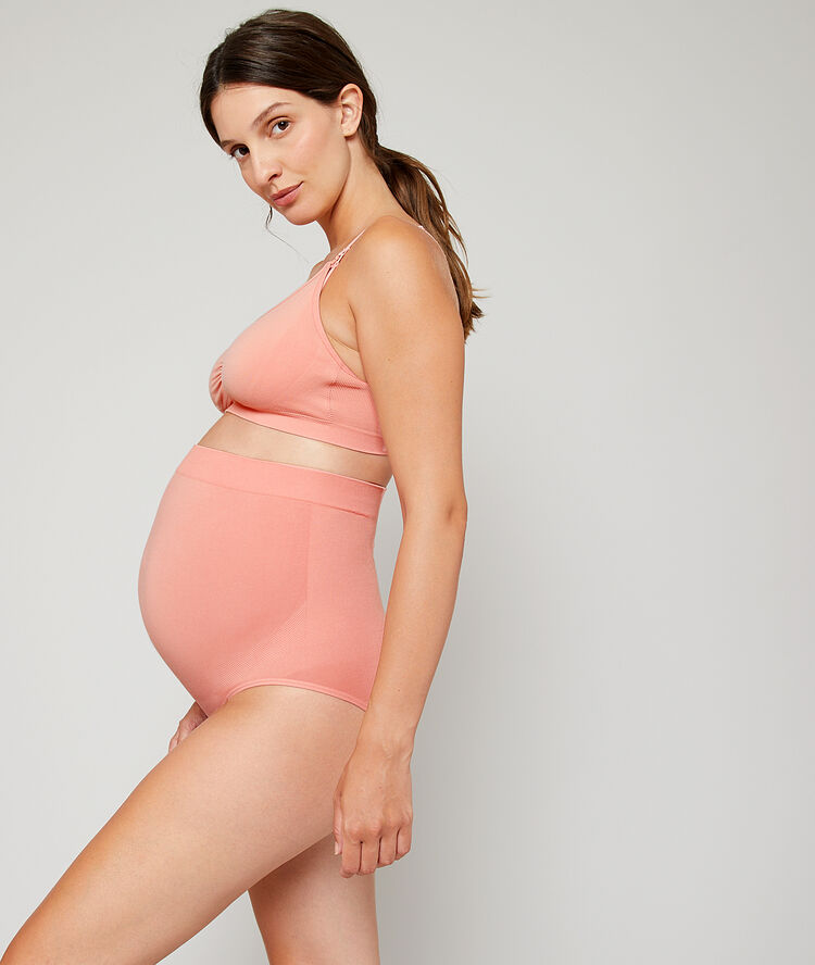 Seamless high waist briefs pink.