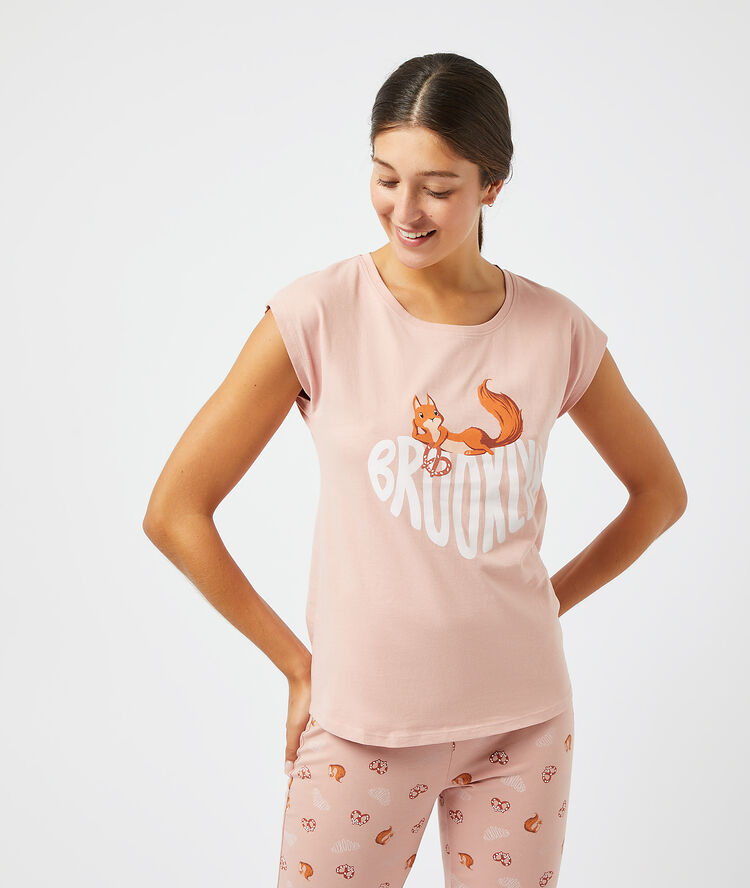 T-shirt "brooklyn" rose.