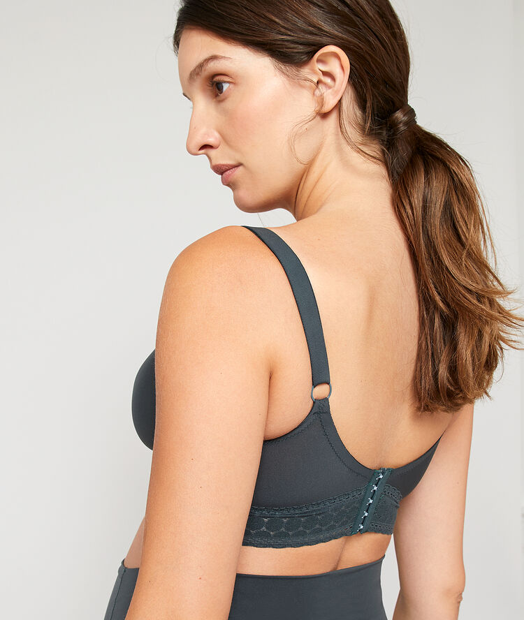 Light padded bra, breastfeeding pads khaki.