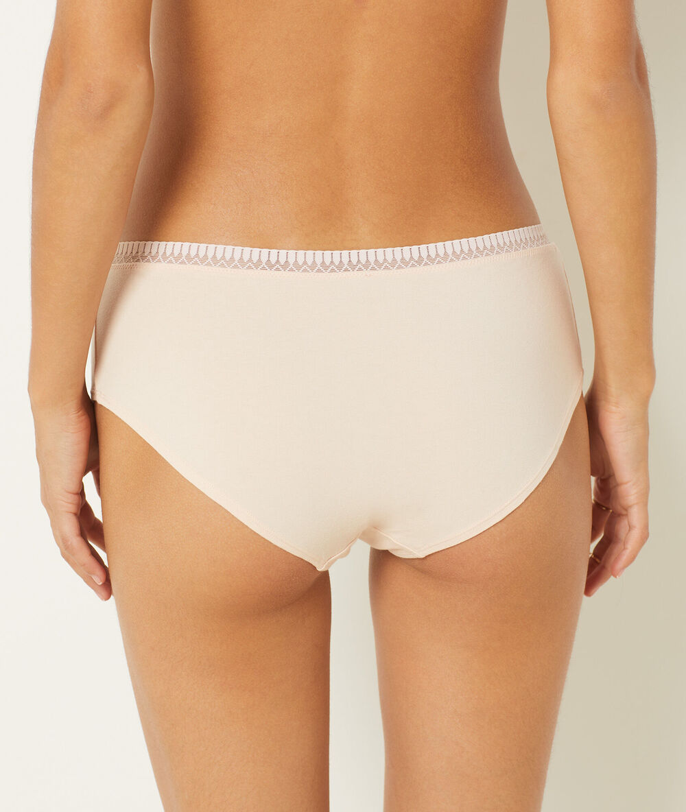 Culote de algod&oacute;n rosa p&aacute;lido.