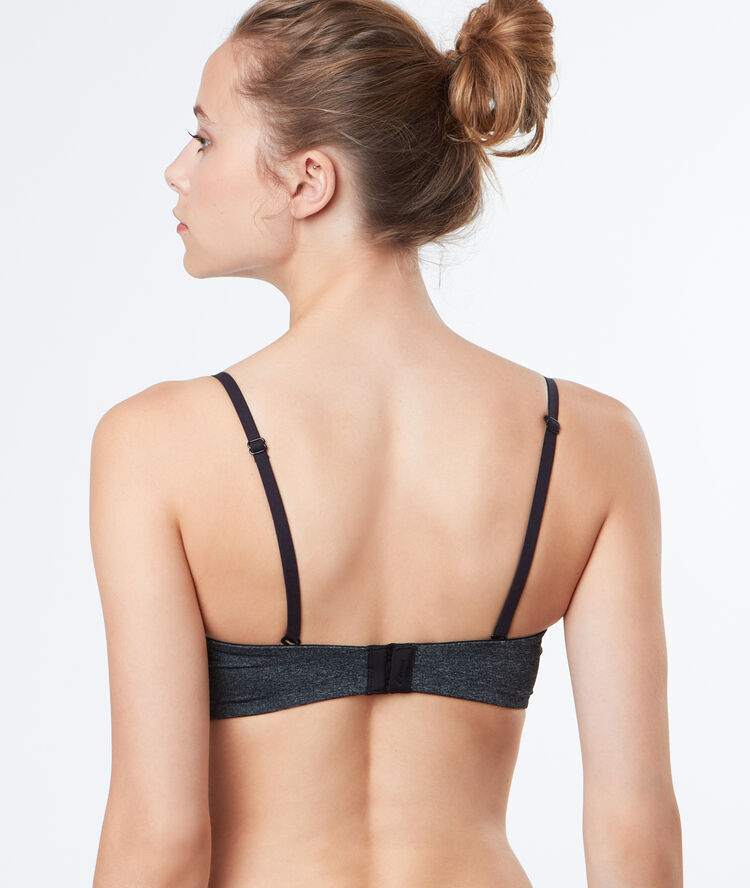 Microfibre band bra anthracite.