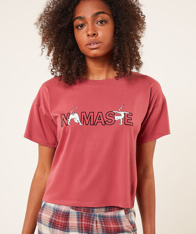 ‘namaste’ short-sleeved top;${refinementColor}