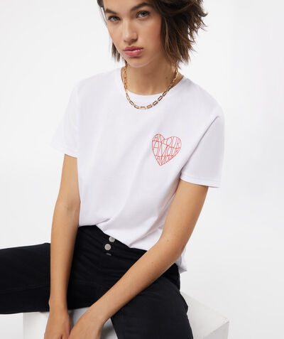 T-shirt manches courtes "Amour" 100% coton;${refinementColor}