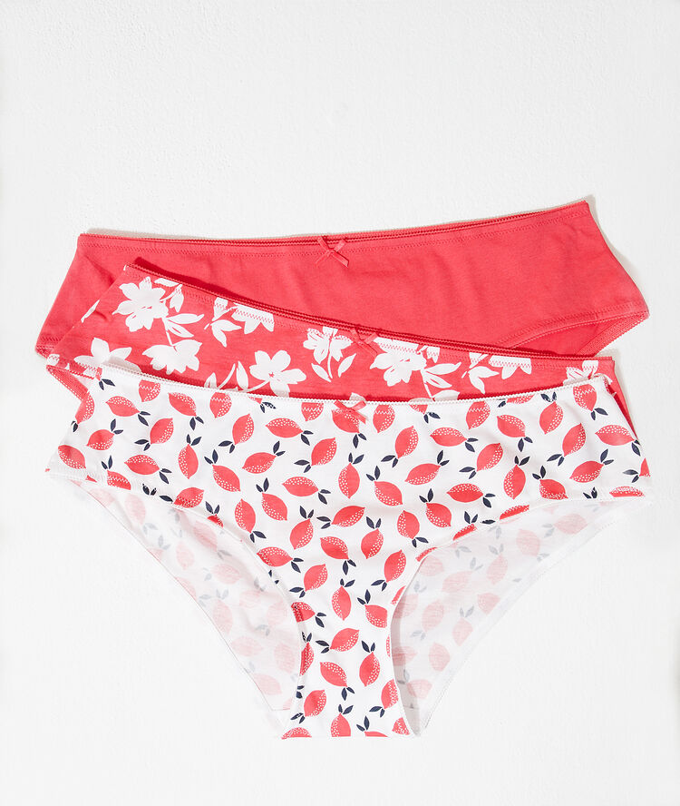 Lot de 3 shortys rouge.