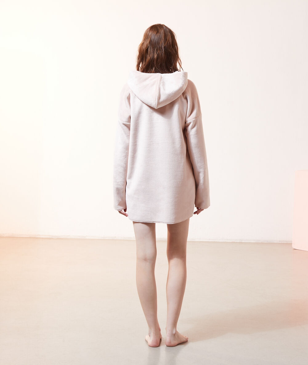 Hooded fleece sweatshirt  pink.