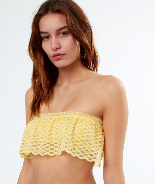 Lace strapless bra with ruffles Lace strapless bra with ruffles