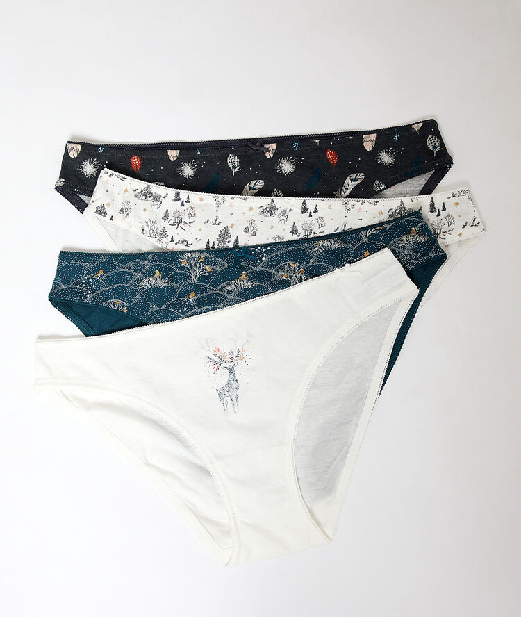 4 pack cotton briefs peacock blue.