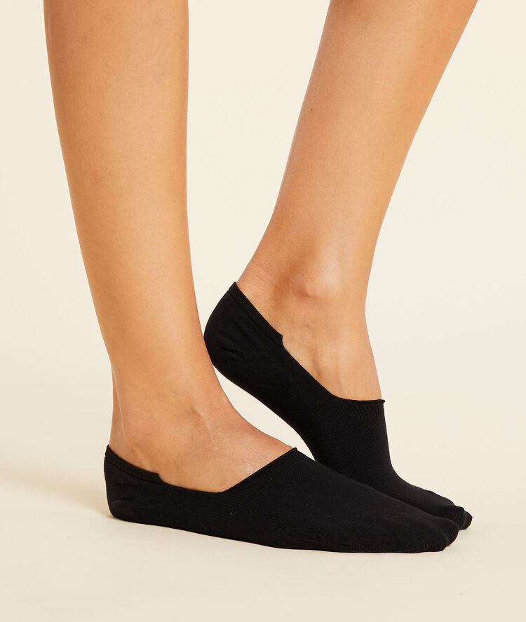 2 paires de socquettes invisibles noir.