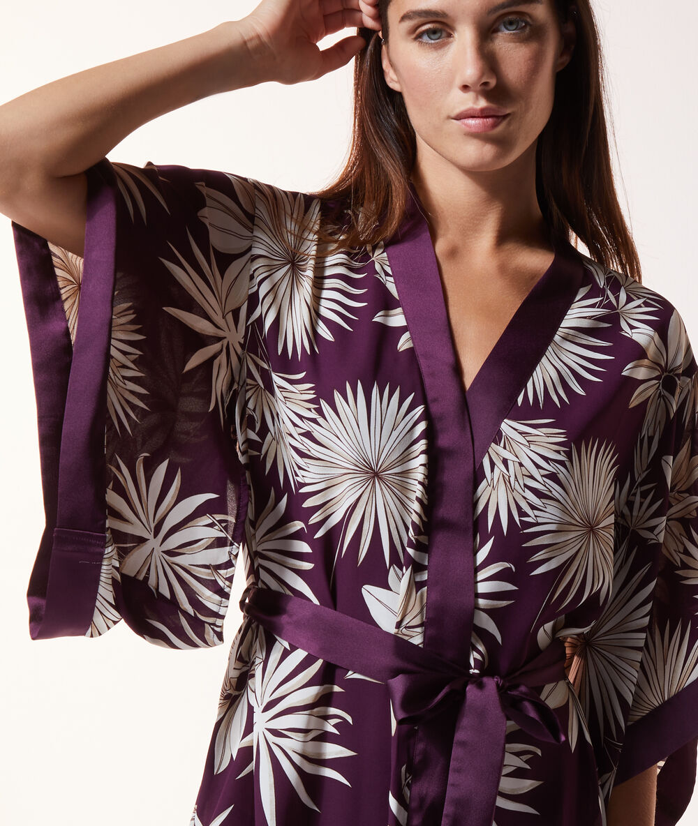 Printed kimono  purple.
