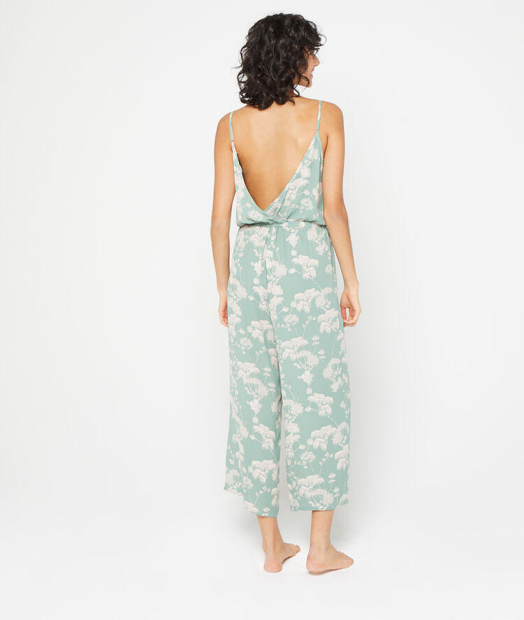 Jumpsuit with tie details celadon.