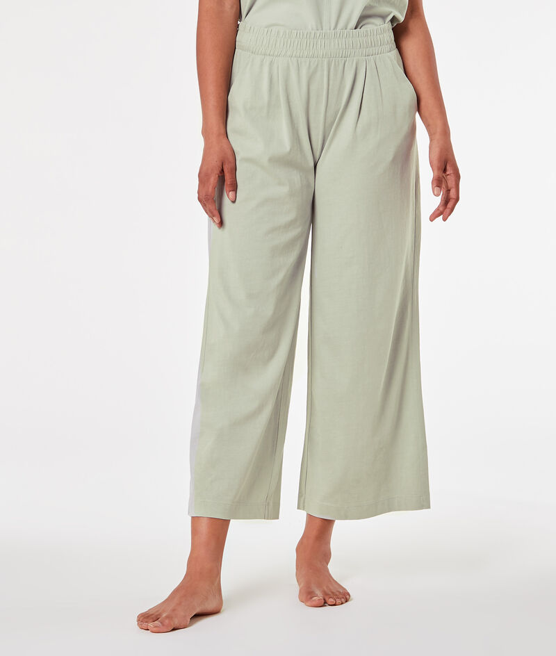 Pantalon de pyjama 7/8 uni 100% coton biologique;${refinementColor}
