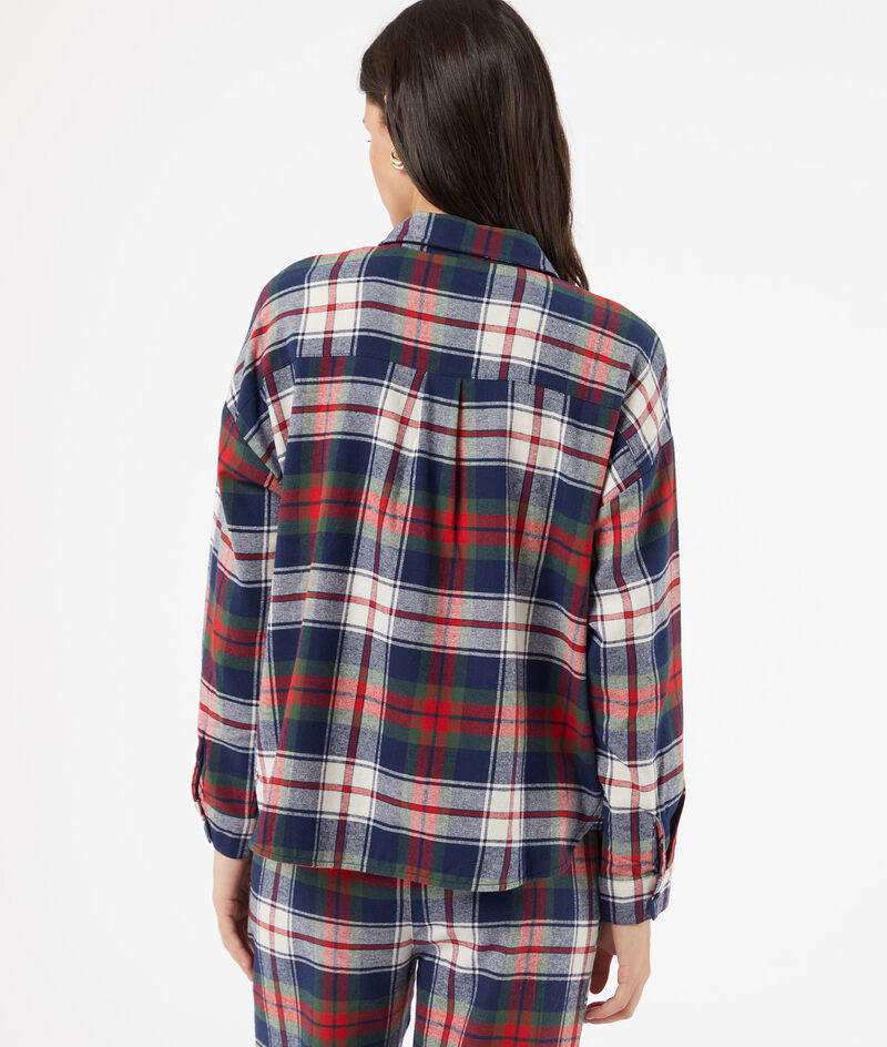 100% organic cotton tartan sleep shirt;${refinementColor}