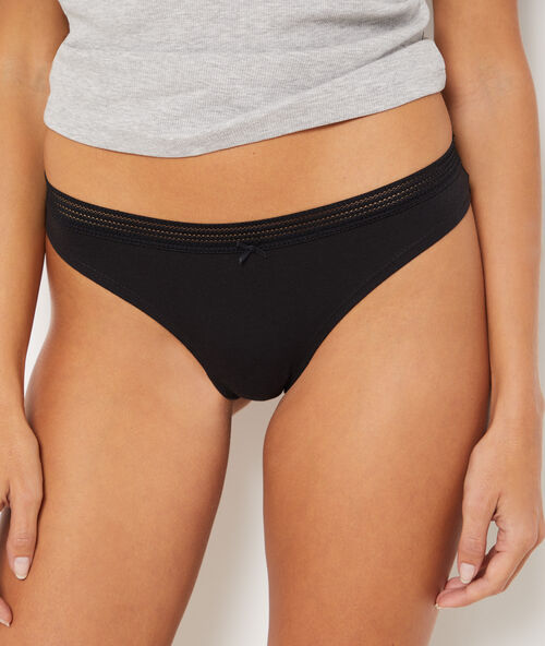 Pack of 3 tangas black/gray/white.