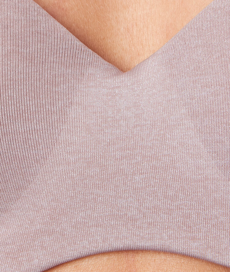 Microfibre band bra taupe.