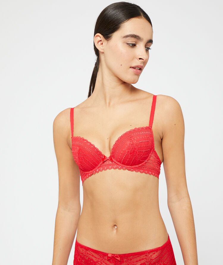 Soutien-gorge n&deg;5 - coques fines rouge.