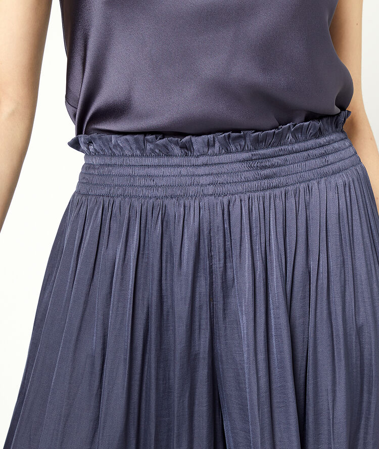 Pantalon ample ceinture smockée ancre.
