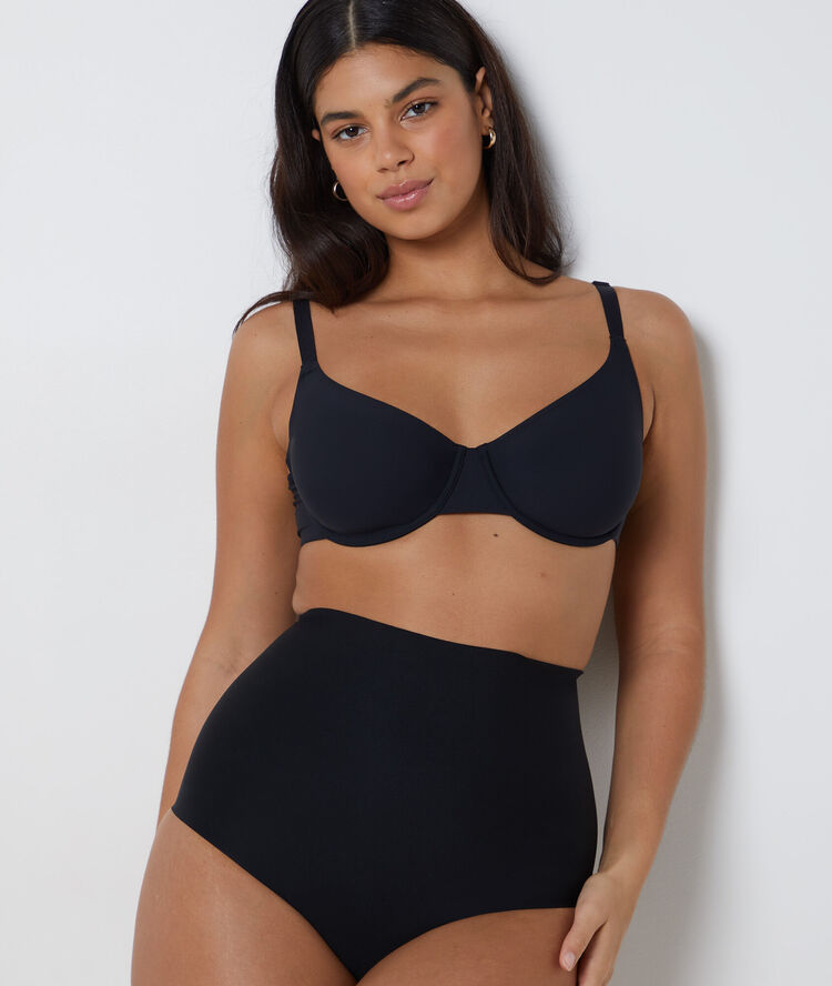 Culotte taille haute - maintien fort noir.