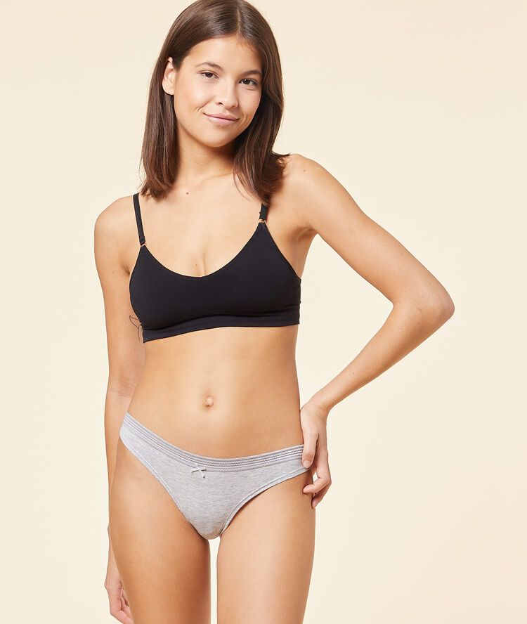Pack of 3 tangas black/gray/white.