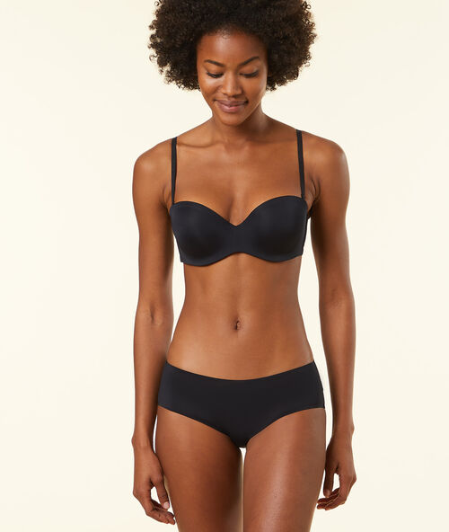 Micro push bandeau bra black.