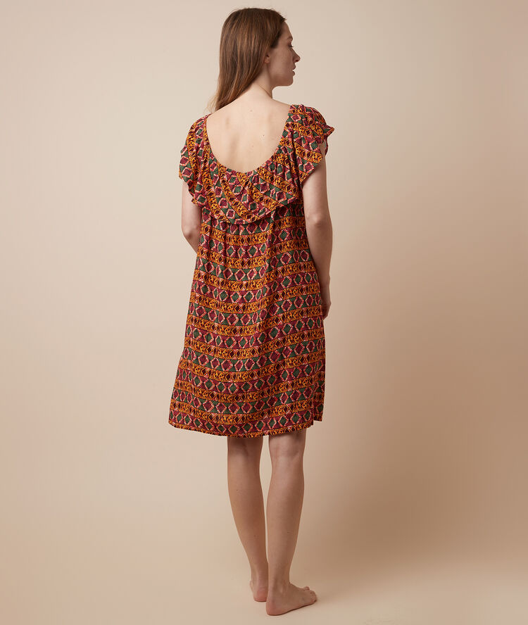 Printed beach dress multi.