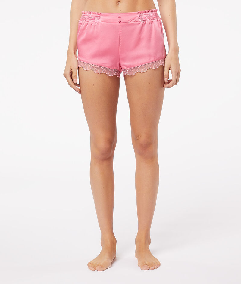 Sleep Shorts With Tulle Details;${refinementColor}