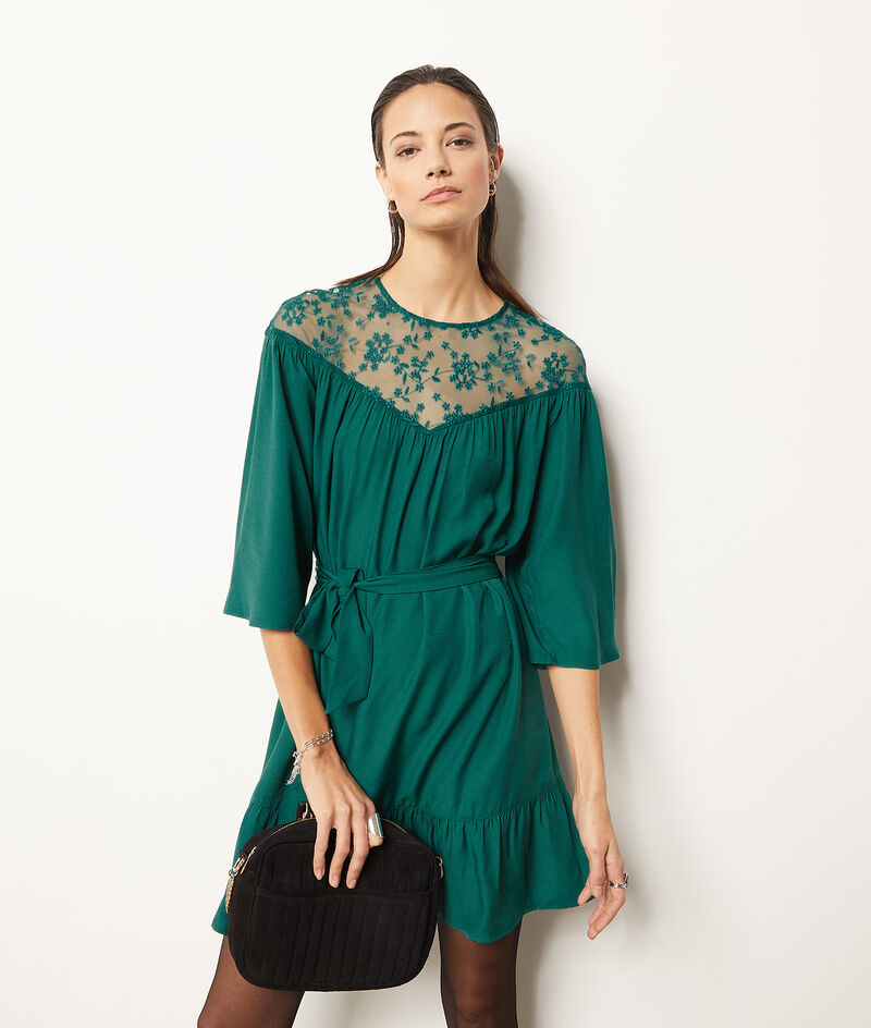 Embroidered dress;${refinementColor}