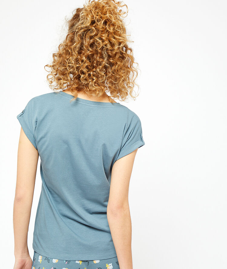 Printed t-shirt blue.