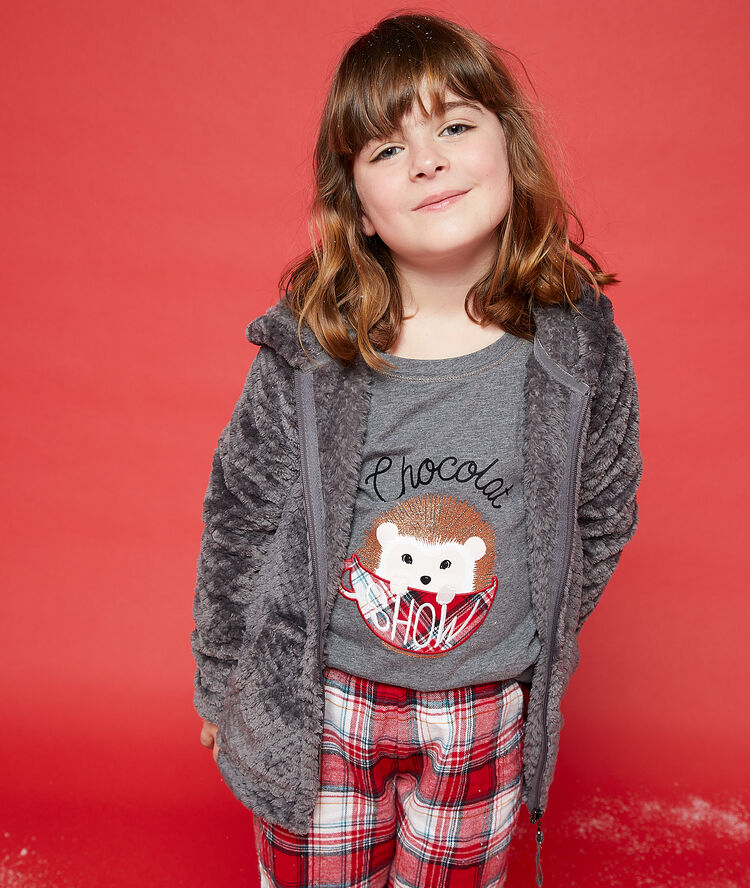 Kid three-pieces pyjama grey.