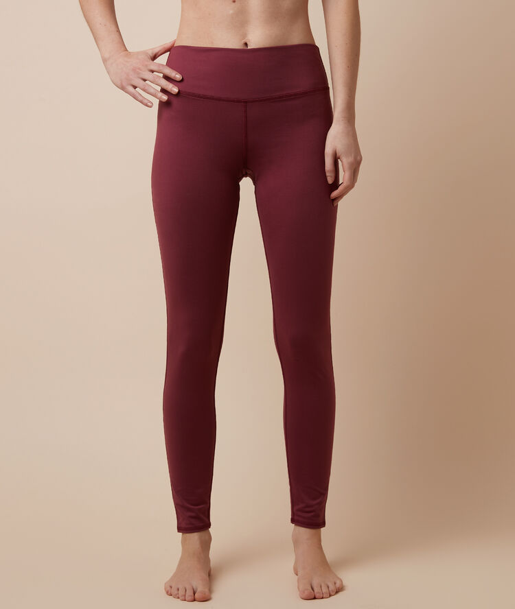 Legging de yoga long bordeaux grenat.