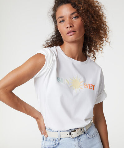 T-shirt manches courtes "Sunset" 100% coton biologique;${refinementColor}