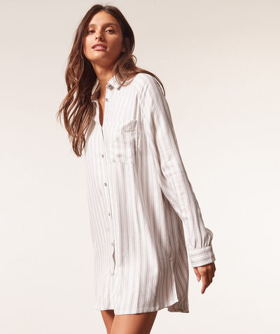 Striped nightshirt ;${refinementColor}