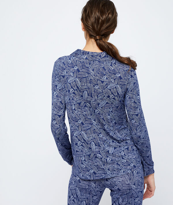Floral print pyjama shirt;${refinementColor}