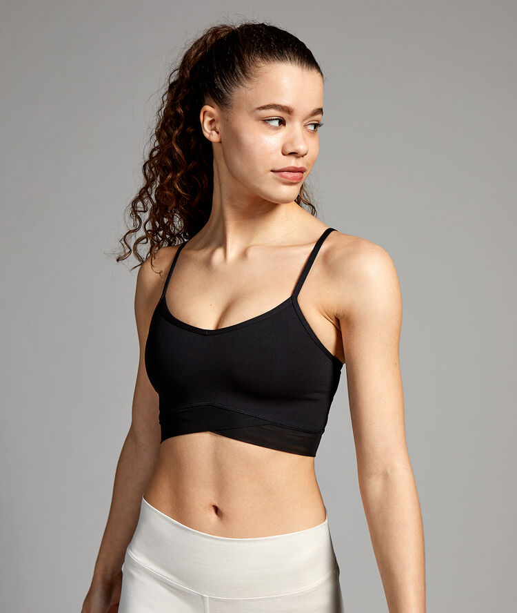 Workout crop top black.