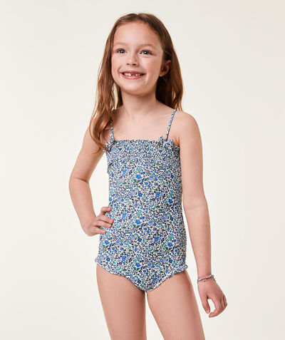 Little girl one-piece swimsuit;${refinementColor}