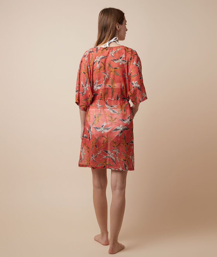 Printed beach tunic multi.