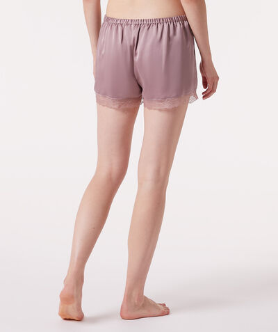 Sleep shorts with lace details;${refinementColor}