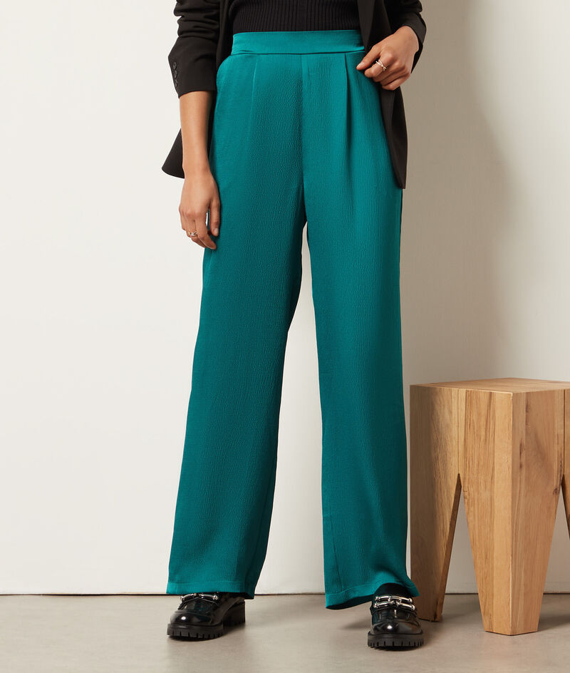 Fluid Satin-Feel Pants;${refinementColor}